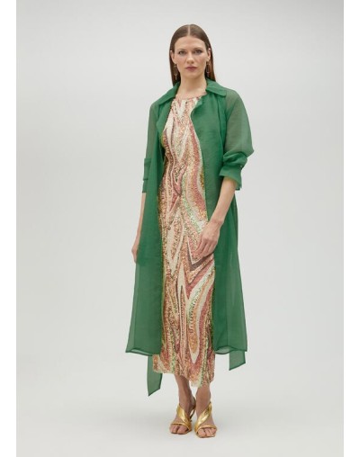 Trench organza verde MAITE BY LOLA CASADEMUNT