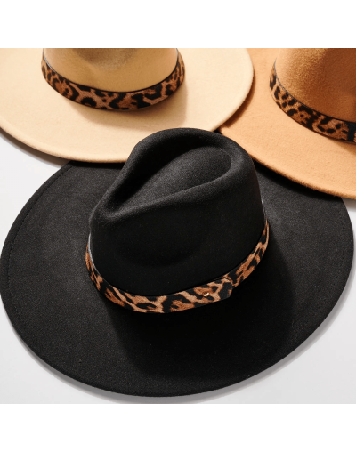 Sombrero Panamá con correa animal print